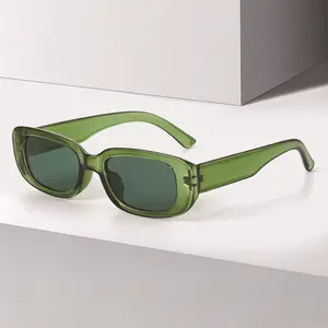 Gafas de Sol de lujo con logotipo personalizado, gafas de sol de diseñador Retro para mujer con montura cuadrada pequeña a la moda