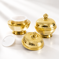 Fournisseur d'emballages cosmétiques HWT, logo personnalisé, surface miroir givrée or argent, 10g 20g 30g 40g 50g, pot en acrylique pour crème de beauté