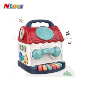 Jeu d'éveil multifonctionnel Montessori pour bébé : <span class=keywords><strong>Maison</strong></span> musicale lumineuse en plastique coloré pour l'éducation précoce et la cognition - Product Image 4