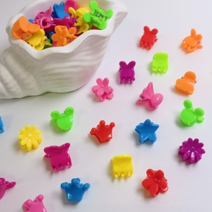 Mini-pinces à cheveux mignonnes de 15 mm, en forme de cœur, lapin, étoile, <span class=keywords><strong>couronne</strong></span>, fleur, pour bébés, enfants, tout-petits - Product Image 4