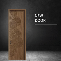 Porte intérieure en bois de style chinois, sur mesure, avec texture en relief imitation bois, pour chambre à coucher, destinée aux projets résidentiels