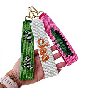 Bag <b>Keychain</b> Premium Handbag Charm with Key Ring <b>Personalized</b> Name Bag <b>Keychain</b> Custom Letter Purse Charm Colorful Beaded Bag - Product Image 3