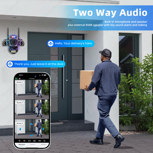 Oem 3MP Loud Loa icsee 3 ống kính ngoài trời không thấm nước không dây <span class=keywords><strong>wifi</strong></span> mạng IP PTZ CCTV <span class=keywords><strong>WIFI</strong></span> Home an ninh máy ảnh - Product Image 4