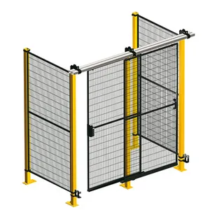 批发耐用金属钢焊接丝网栅栏板工业安全系统机器安全栅栏