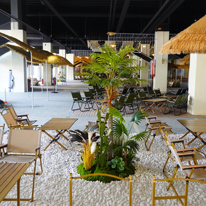 Decoración de Paisajismo de Lujo de Alta Gama, Simulación de Plantas Tropicales Verdes, Malla de Seda Suave, Decoración Floral para Restaurantes y Hoteles - Product Image 6