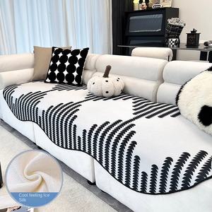 Housse de coussin de <span class=keywords><strong>canapé</strong></span> à motif géométrique moderne 100% polyester antidérapante lavable en machine pour une utilisation estivale - Product Image 1