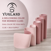 Tapis de yoga Yugaland Flagship Pro bicolore en TPE, anti-déchirure, antidérapant, pour exercices professionnels en salle de sport, fournisseur d'usine en gros