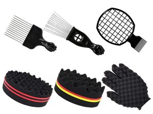 Ensemble d'éponge à <span class=keywords><strong>cheveux</strong></span> en gros d'usine Magic Hair <span class=keywords><strong>Twist</strong></span> Curl Sponge Glove <span class=keywords><strong>Afro</strong></span> Hair Sponge Barber Brush - Product Image 3