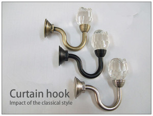 Fantaisie Style Moderne Douche Crochet Mur Rideau Embrasses Accessoires, Verre Rideau Crochets - Product Image 5