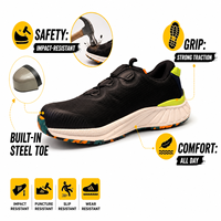 Chaussures de sécurité industrielles AOXIANG, respirantes, avec embout composite, tige en tissu extensible et semelle extérieure en caoutchouc