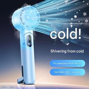 Mini ventilateur portable pliable avec fonction de refroidissement, longue durée de vie de la batterie et économie d'énergie pour la voiture et les voyages, alimentation USB - Product Image 3