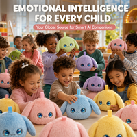 Peluche Robot Éducatif IA Multilingue (11-30cm) en Coton, Interactif pour l'Apprentissage du Mandarin, de l'Anglais et du Français