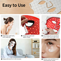 Masque de beauté multi-modes lumineux pour la maison, en silicone souple de qualité supérieure, pour le soin du visage et du cou des femmes à domicile