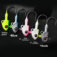 Tête de jig colorée pour leurres nageurs, en acier inoxydable, avec hameçon ultra-affûté pour la pêche à la truite, au bar et à la mouche en eaux douces