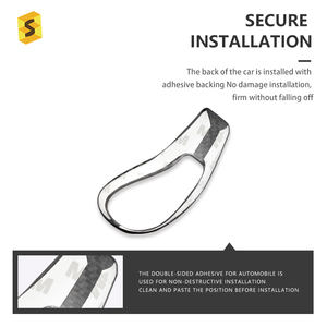 Levier de changement de vitesse intérieur de voiture, en Fiber de carbone, pour <span class=keywords><strong>Volvo</strong></span> S60 XC60 V40 <span class=keywords><strong>V60</strong></span> S80L - Product Image 3