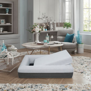 Cama ortopédica de lujo para perros y gatos, lavable directo de fábrica, Boucle de felpa, espuma transpirable sólida, rectángulo extraíble, invierno y verano. - Product Image 1