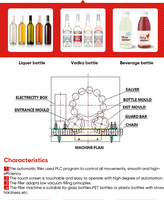 Gobelet entièrement automatique vin rouge vodka liqueur jus boisson Machine à sceller les bouteilles en verre lavage remplissage bouchage ligne de production