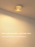 Plafonnier LED ultra-plat noir le plus vendu, downlight LED 15W anti-éblouissement pour salon, bureau à domicile
