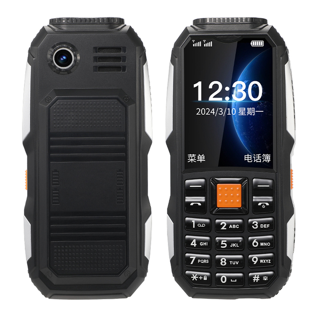 W2022 Rugged Outdoor Mobile Phone,Push Button Battery  Quick Dial Long Standby Dual Flashlight Loud Sound Elderly Feature Phone