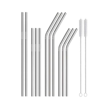 Lot de cuillères à bar en acier inoxydable 304 écologiques et réutilisables – Argent, avec bouchon de bouteille certifié, logo personnalisé et brosse