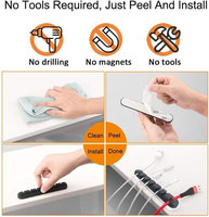 Clips de fixation pour câbles, organisateur de cordons à visser, pince de gestion de câbles en silicone, support de câbles