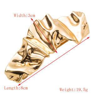 กิ๊บติดผมโลหะนูนพับได้สำหรับผู้หญิงคลิปหนีบผมหางม้าแบบไม่สม่ำเสมอแบบไม่สมมาตรทำจากอัลลอยด์แบบหนีบแบบออกแบบได้ตามต้องการ - Product Image 2