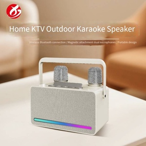 Altavoz Karaoke Portátil M36 con Subwoofer V5.3 para Exteriores, Estilo Nuevo de Fábrica, OEM, Almacenamiento por Absorción Magnética, con 2 Micrófonos - Product Image 5