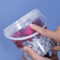 Seaux de stockage alimentaire en plastique PP écologiques scellés avec bouchon à anneau de traction pour boissons, en gros, 300 ml, 500 ml, 750 ml, 1 L, 1,5 L, 2,5 L, 4 L