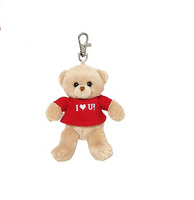 Uyeah EN71/CPC – Nouveau porte-clés en peluche ours en coton brodé personnalisé avec logo, jouet en peluche mignon, cadeau