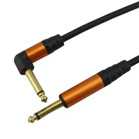 Kabel Gitar Listrik Custom 1/4 Plug Jack Double Shield PVC Jacket 22 AWG OFC Wire untuk Speaker