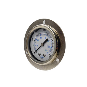 최적의 가격 2.5 인치 140bar 및 2000psi 오일 충전 압력 게이지 (유압 시스템 용 플랜지 포함)