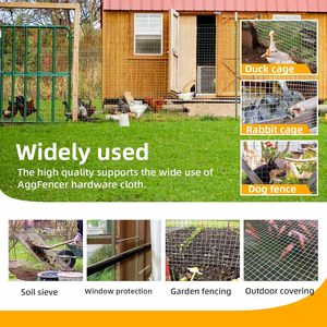 For SX-8113 AggFencer Welded <b>Mesh</b> Hardware Cloth 8x25ft 1/4 Inch Hot Dipped Galvanized Cages - Product Image 5