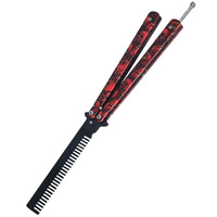 Couteau d'entraînement Butterfly Comb pour débutants, outil de maniement des doigts, modèle Ghost-head, non-coupant, en acier inoxydable, portable