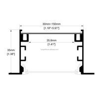 Plafonnier LED intégré à cercle complet TW5035CA en alliage d'aluminium 6063 avec revêtement en poudre, services de pliage et de soudage pour bureaux