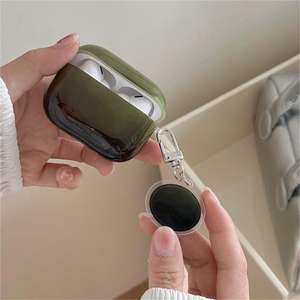 Étui pour Apple AirPods 3, vert foncé dégradé avec pendentif, protection intégrale, antichoc - Product Image 1