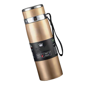 Bouteille d'eau intelligente à double paroi en acier inoxydable 316 avec paille, écologique, isolation thermique durable, sous vide, pour la salle de sport, pour hommes - Product Image 1