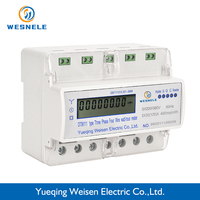 Compteur d'électricité intelligent triphasé à quatre fils WeiSen, électronique, rail DIN, puissance active, précision 0,5 %, courant maximal 40 A