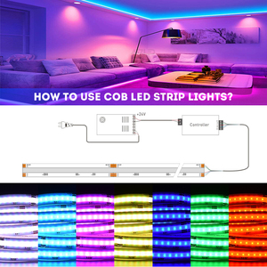 Tuya ไฟสาย LED WiFi RGB 630ชิป cob 11วัตต์/เมตรยืดหยุ่นโหมดสวิตช์ควบคุมระยะไกลแบบไร้จุดที่สามารถระบุที่อยู่ได้ - Product Image 6