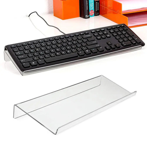 Tastaturständer, Desktop-Computer-Ständer aus klarem Acryl, PC-Mausablage, verstellbarer Schreibtischlift, neigbarer Halter, Plattformen, Füße, Display - Product Image 2
