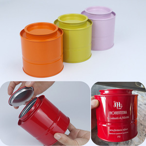 กล่องดีบุกชาทรงกลม90*95มม. เป็นมิตรกับสิ่งแวดล้อมเกรดอาหารสำหรับเก็บลูกกวาดช็อกโกแลตอาหารสัตว์เลี้ยงกระป๋องโลหะ - Product Image 2