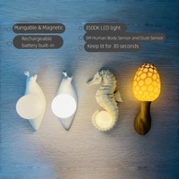 Applique Murale LED en Résine Style Designer, Motif Escargot, Peinte à la Main, avec Détecteur de Mouvement, Intensité Réglable, Lumière Blanche Chaude, Lampe Décorative