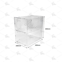 Armoire acrylique de comptoir en verre transparent personnalisée présentoir de boulangerie en plexiglas