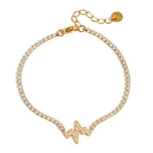 Pulsera <span class=keywords><strong>de</strong></span> lazo <span class=keywords><strong>de</strong></span> corazón <span class=keywords><strong>de</strong></span> acero inoxidable chapado en oro <span class=keywords><strong>de</strong></span> 18 quilates, abalorio hueco <span class=keywords><strong>de</strong></span> circón, joyería <span class=keywords><strong>de</strong></span> capas virales <span class=keywords><strong>de</strong></span> <span class=keywords><strong>TikTok</strong></span>, accesorios diarios <span class=keywords><strong>de</strong></span> moda - Product Image 6