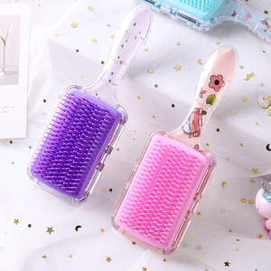 Offre Spéciale Peigne à Coussin d'Air Motif <span class=keywords><strong>Licorne</strong></span> Dessin Animé Portable Massage Démêlant Brosse à Cheveux Mignonne en Plastique Antistatique - Product Image 2