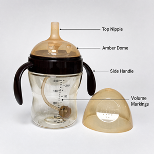 Biberon Yaya PPSU 240ml, petit arc, calibre universel, anti-coliques, tétine à débit variable, sans BPA, 0-12 mois, avec poignée - Product Image 5