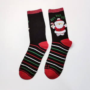 <span class=keywords><strong>Calcetines</strong></span> Navideños Personalizados KTS35 OEM, <span class=keywords><strong>Calcetines</strong></span> Navideños Tejidos con Hilo Brillante Dorado y Plateado para Hombre y <span class=keywords><strong>Mujer</strong></span> - Product Image 4