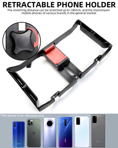 BAFANG U-rig Pro Handheld Smartphone Video Rig Poignée Grip Cold Shoe Mounts Vlogging Rig Stabilisateur pour téléphone Videomakers 3.7V - Product Image 3