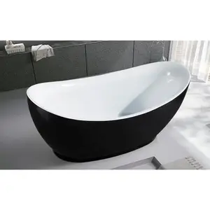 JOININ morden prezzo economico foshan bath fornitore vasca da bagno freestanding vasca da bagno nera in acrilico 8703A
