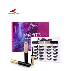 Magnetische Wimpers Valse Wimpers Kit Private Label Natuurlijke Look Magnetische Wimpers Met Eyeliner