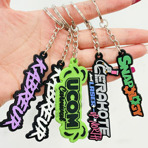 مصنع بيع بالجملة مخصص شكل قلب تصميم لينة بولي كلوريد الفينيل حلقة مفتاح أنيمي مطاط سلسلة المفاتيح البلاستيكية بيع الصين - Product Image 6